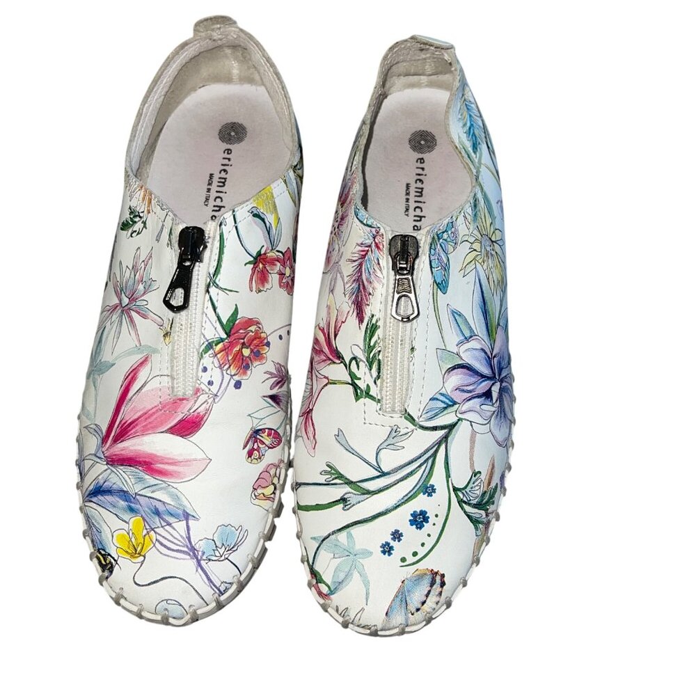 Eric Michaels Marlo Womens Slip-on Size 38 Multicolor Floral Printed Leather - Picture 6 of 9